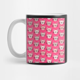 Cute cat pattern in pink Mug